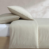 Calvin Klein - King Comforter Set, Modern Cotton Washed Percale Bedding with Matching Shams, Oeko - Tex Certified (Washed Percale White, King) - 7DAY'S