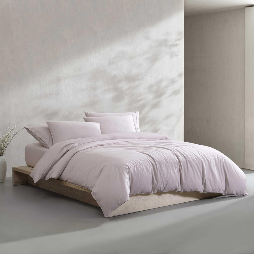Calvin Klein - King Comforter Set, Modern Cotton Washed Percale Bedding with Matching Shams, Oeko - Tex Certified (Washed Percale White, King) - 7DAY'S