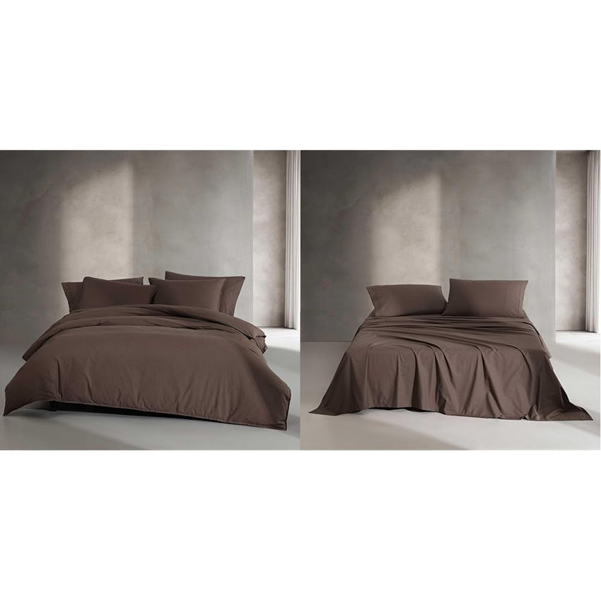 Calvin Klein - King Comforter Set, Modern Cotton Washed Percale Bedding with Matching Shams, Oeko - Tex Certified (Washed Percale White, King) - 7DAY'S