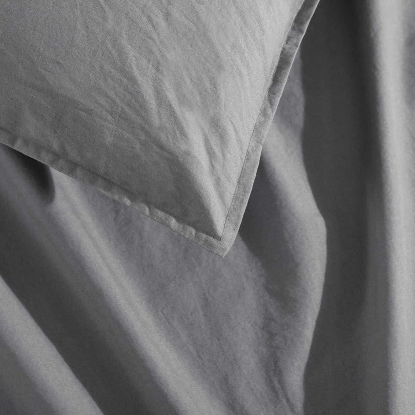 Calvin Klein - King Comforter Set, Modern Cotton Washed Percale Bedding with Matching Shams, Oeko - Tex Certified (Washed Percale White, King) - 7DAY'S