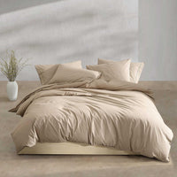 Calvin Klein - King Comforter Set, Modern Cotton Washed Percale Bedding with Matching Shams, Oeko - Tex Certified (Washed Percale White, King) - 7DAY'S
