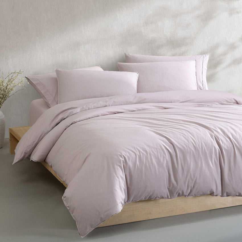 Calvin Klein - King Comforter Set, Modern Cotton Washed Percale Bedding with Matching Shams, Oeko - Tex Certified (Washed Percale White, King) - 7DAY'S