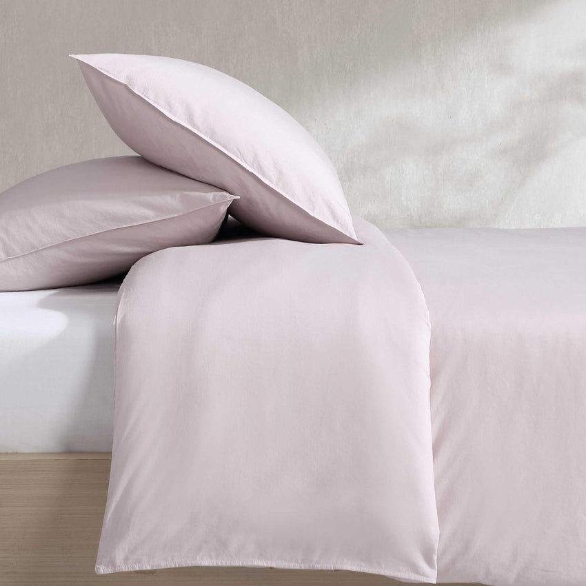 Calvin Klein - King Comforter Set, Modern Cotton Washed Percale Bedding with Matching Shams, Oeko - Tex Certified (Washed Percale White, King) - 7DAY'S