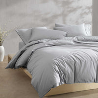 Calvin Klein - King Comforter Set, Modern Cotton Washed Percale Bedding with Matching Shams, Oeko - Tex Certified (Washed Percale White, King) - 7DAY'S