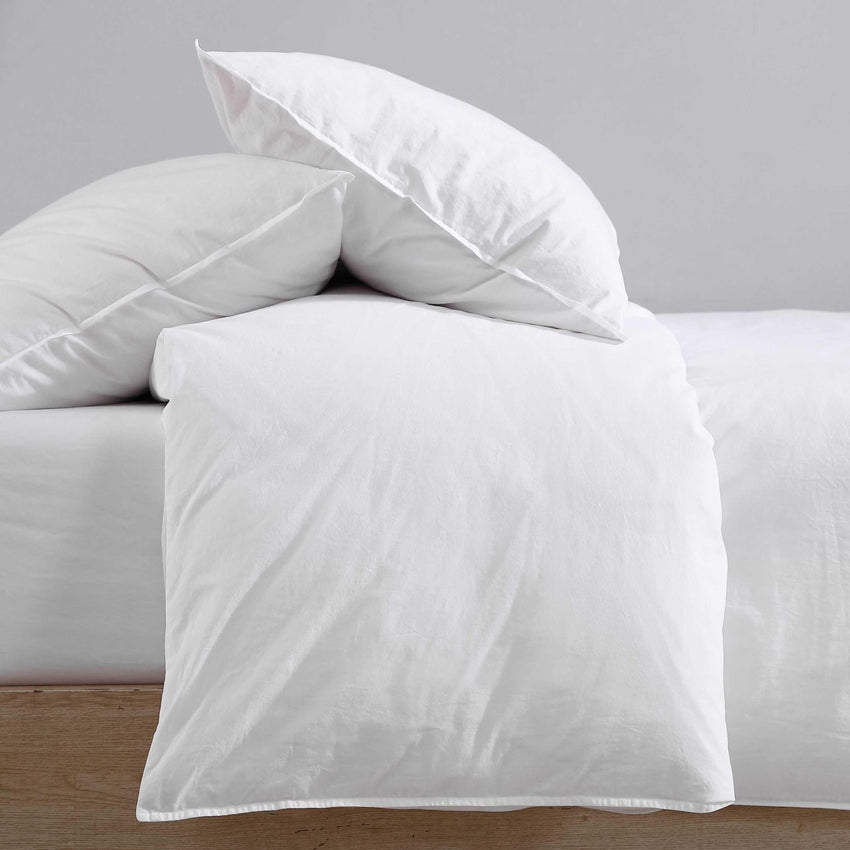 Calvin Klein - King Comforter Set, Modern Cotton Washed Percale Bedding with Matching Shams, Oeko - Tex Certified (Washed Percale White, King) - 7DAY'S