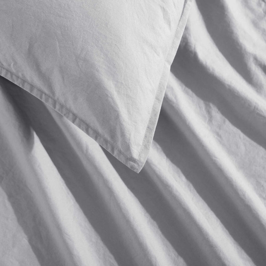 Calvin Klein - King Comforter Set, Modern Cotton Washed Percale Bedding with Matching Shams, Oeko - Tex Certified (Washed Percale White, King) - 7DAY'S