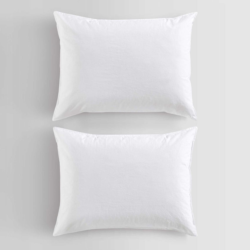 Calvin Klein - King Comforter Set, Modern Cotton Washed Percale Bedding with Matching Shams, Oeko - Tex Certified (Washed Percale White, King) - 7DAY'S