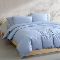 Calvin Klein - King Comforter Set, Modern Cotton Washed Percale Bedding with Matching Shams, Oeko - Tex Certified (Washed Percale White, King) - 7DAY'S