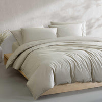 Calvin Klein - King Comforter Set, Modern Cotton Washed Percale Bedding with Matching Shams, Oeko - Tex Certified (Washed Percale White, King) - 7DAY'S