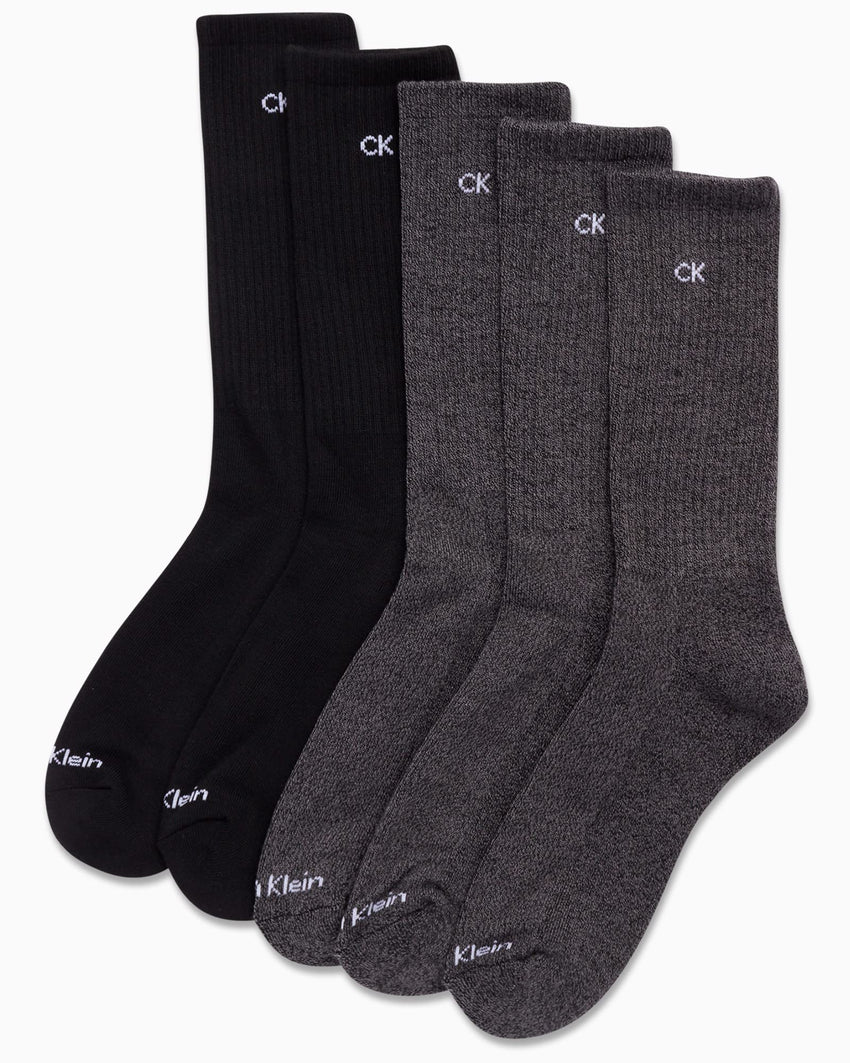 Calvin Klein Mens Crew Socks - 5 Pack Athletic Mid Calf Socks for Men (7 - 12) - 7DAY'S