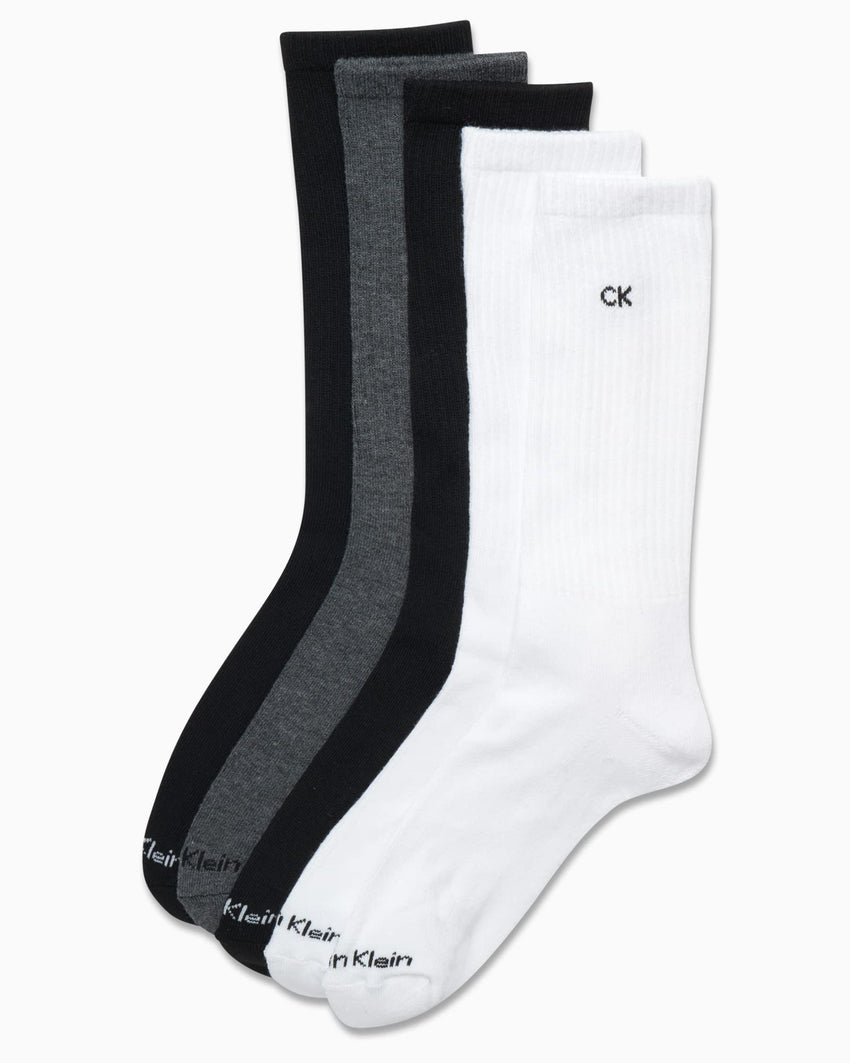 Calvin Klein Mens Crew Socks - 5 Pack Athletic Mid Calf Socks for Men (7 - 12) - 7DAY'S