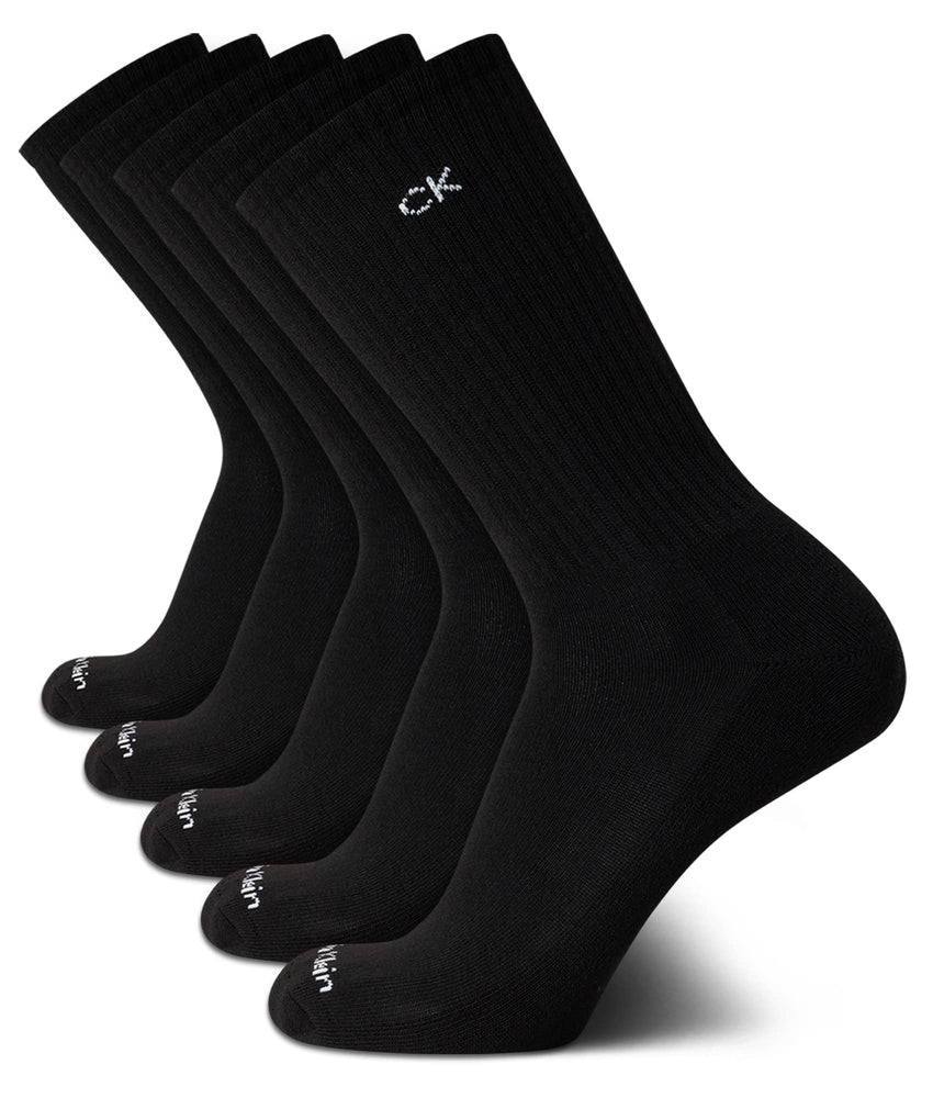 Calvin Klein Mens Crew Socks - 5 Pack Athletic Mid Calf Socks for Men (7 - 12) - 7DAY'S