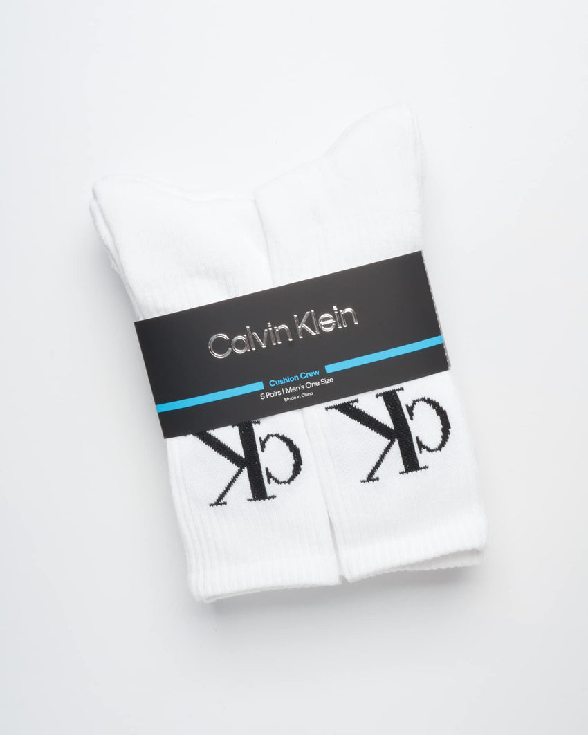 Calvin Klein Mens Crew Socks - 5 Pack Athletic Mid Calf Socks for Men (7 - 12) - 7DAY'S