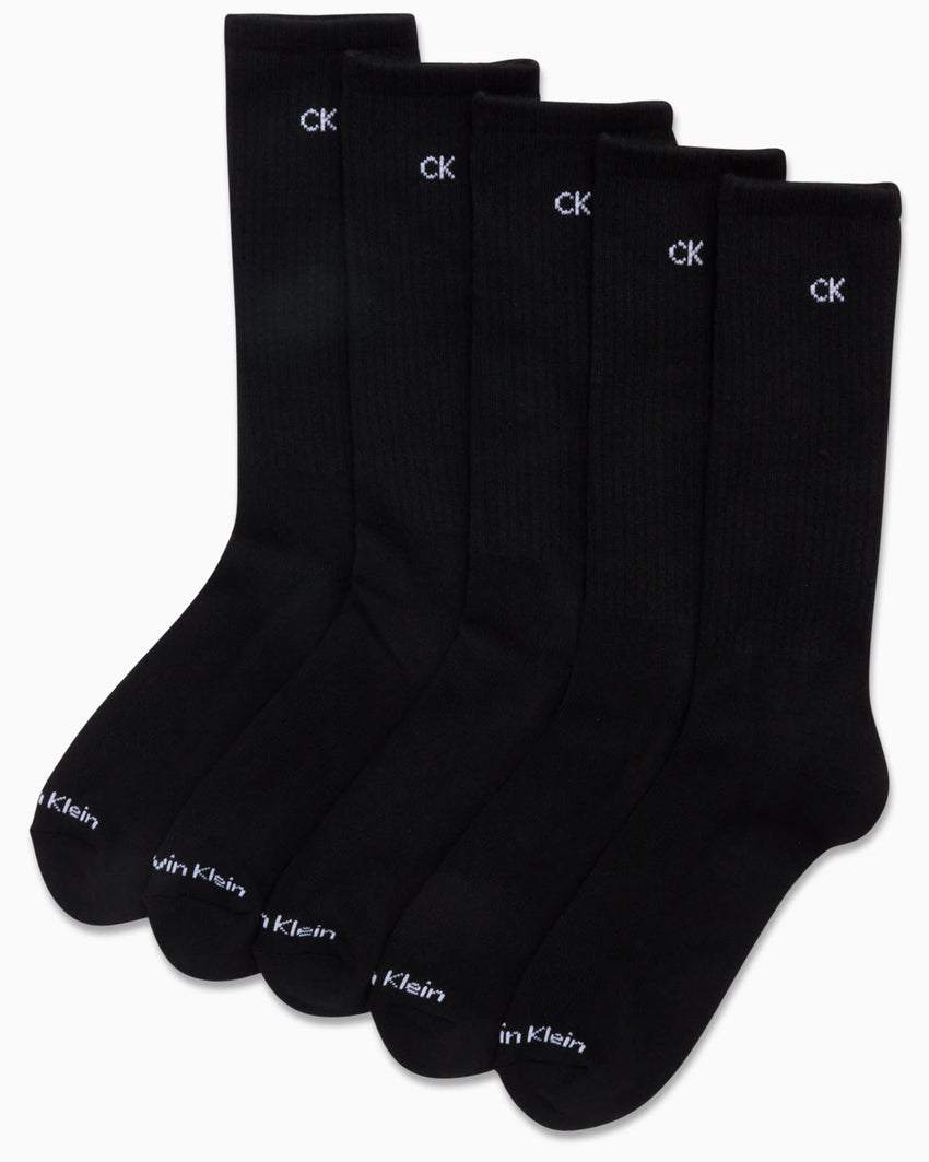 Calvin Klein Mens Crew Socks - 5 Pack Athletic Mid Calf Socks for Men (7 - 12) - 7DAY'S