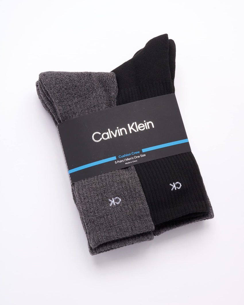 Calvin Klein Mens Crew Socks - 5 Pack Athletic Mid Calf Socks for Men (7 - 12) - 7DAY'S
