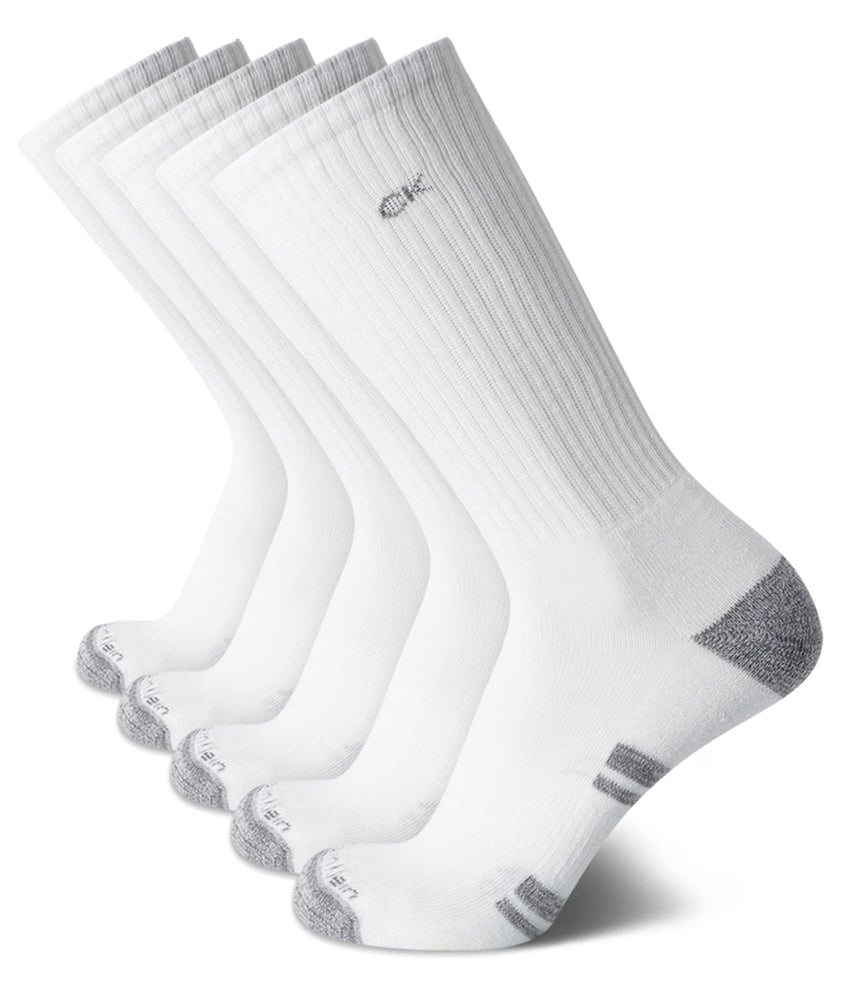 Calvin Klein Mens Crew Socks - 5 Pack Athletic Mid Calf Socks for Men (7 - 12) - 7DAY'S