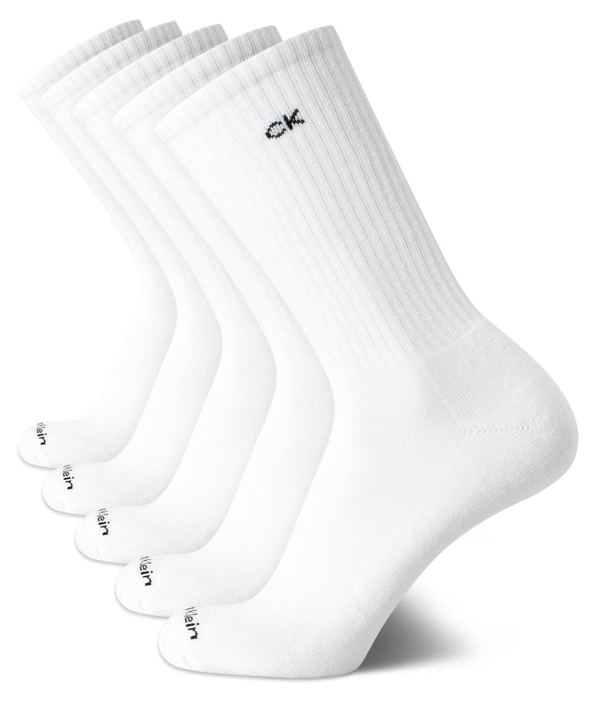 Calvin Klein Mens Crew Socks - 5 Pack Athletic Mid Calf Socks for Men (7 - 12) - 7DAY'S