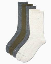 Calvin Klein Mens Crew Socks - 5 Pack Athletic Mid Calf Socks for Men (7 - 12) - 7DAY'S
