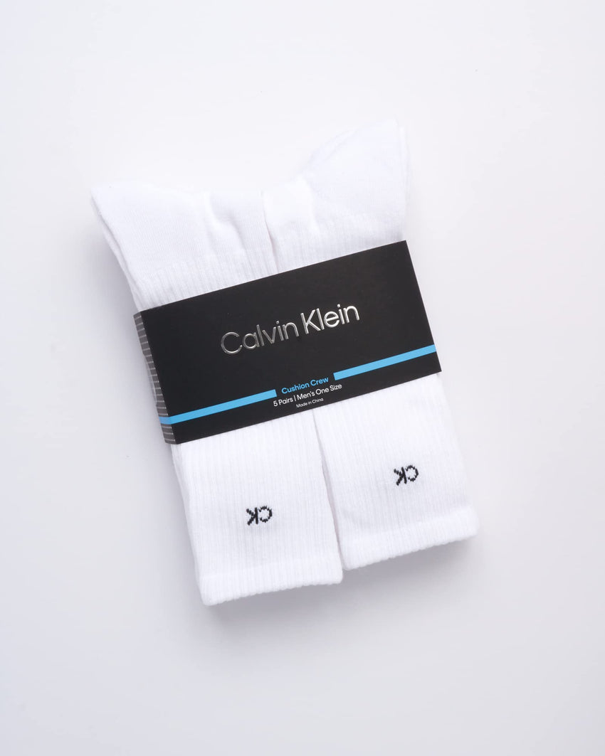 Calvin Klein Mens Crew Socks - 5 Pack Athletic Mid Calf Socks for Men (7 - 12) - 7DAY'S