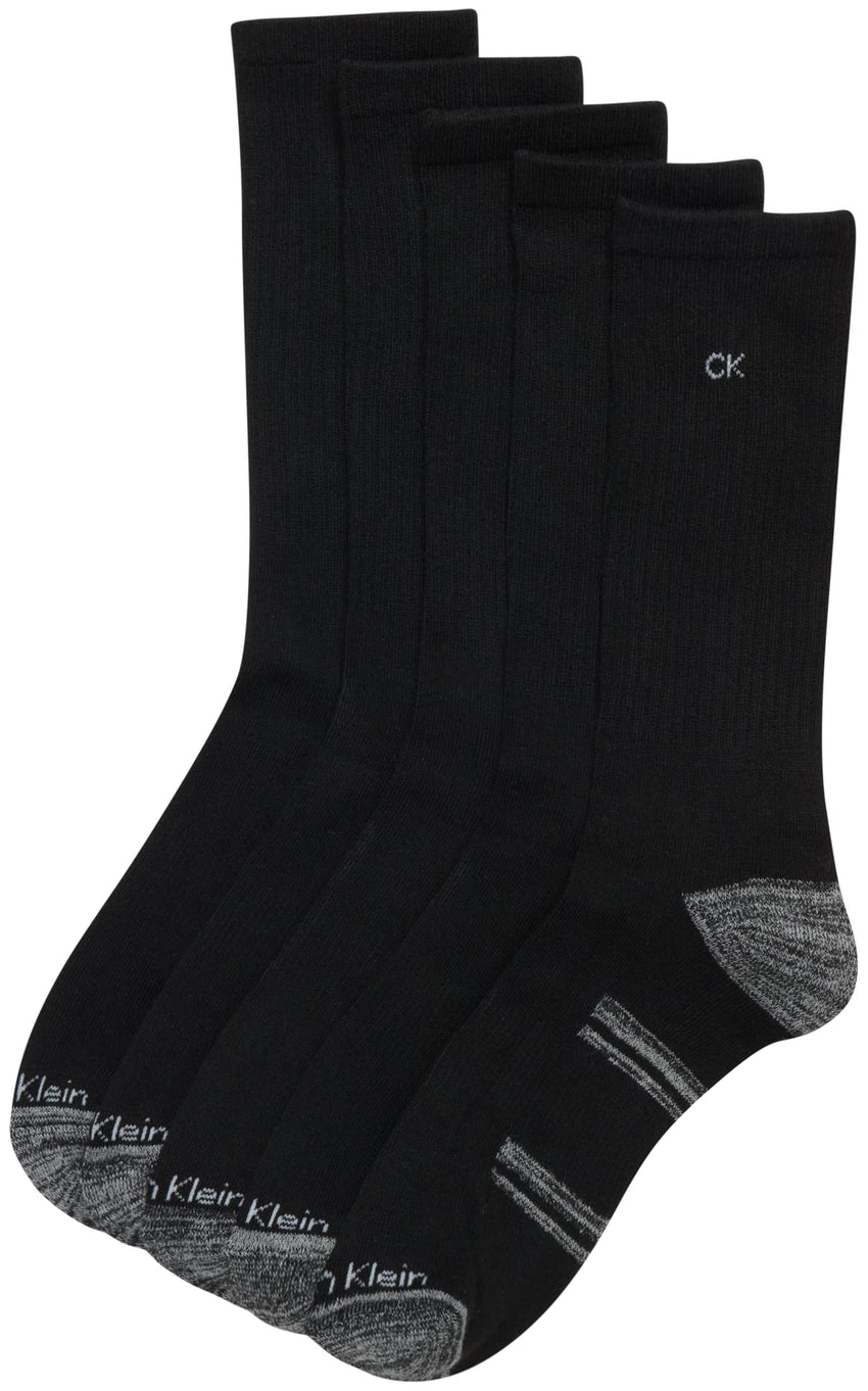 Calvin Klein Mens Crew Socks - 5 Pack Athletic Mid Calf Socks for Men (7 - 12) - 7DAY'S