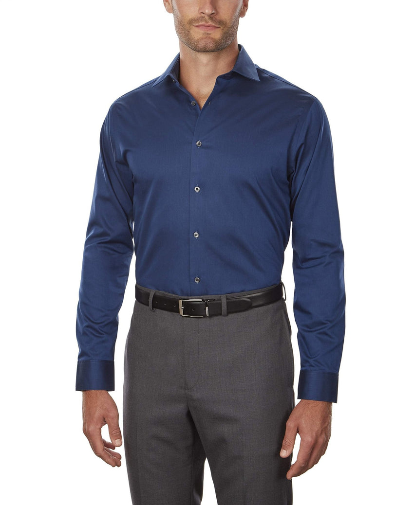 Calvin Klein Men's Dress Shirt Regular Fit Non Iron Herringbone - 7DAY'S