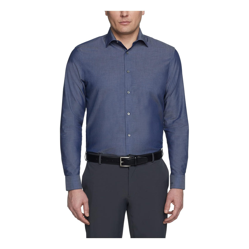 Calvin Klein Men's Dress Shirt Regular Fit Non Iron Herringbone - 7DAY'S