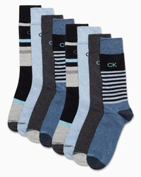 Calvin Klein Men's Dress Socks - 8 Pack Breathable Cotton Blend Crew Socks - Casual Long Work Sock for Men (Sizes: 7 - 12) - 7DAY'S