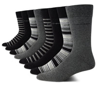 Calvin Klein Men's Dress Socks - 8 Pack Breathable Cotton Blend Crew Socks - Casual Long Work Sock for Men (Sizes: 7 - 12) - 7DAY'S