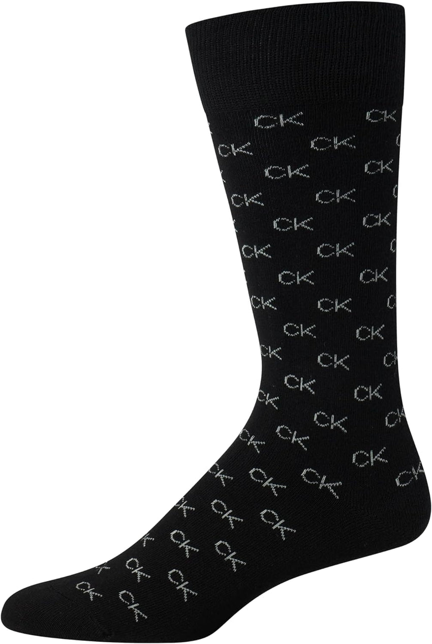Calvin Klein Men's Dress Socks - 8 Pack Breathable Cotton Blend Crew Socks - Casual Long Work Sock for Men (Sizes: 7 - 12) - 7DAY'S