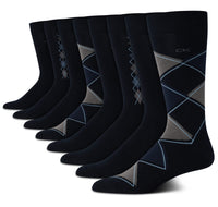 Calvin Klein Men's Dress Socks - 8 Pack Breathable Cotton Blend Crew Socks - Casual Long Work Sock for Men (Sizes: 7 - 12) - 7DAY'S