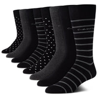 Calvin Klein Men's Dress Socks - 8 Pack Breathable Cotton Blend Crew Socks - Casual Long Work Sock for Men (Sizes: 7 - 12) - 7DAY'S