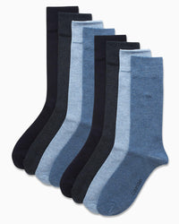 Calvin Klein Men's Dress Socks - 8 Pack Breathable Cotton Blend Crew Socks - Casual Long Work Sock for Men (Sizes: 7 - 12) - 7DAY'S