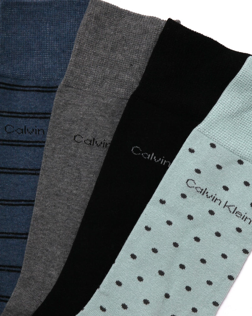 Calvin Klein Men's Dress Socks - 8 Pack Breathable Cotton Blend Crew Socks - Casual Long Work Sock for Men (Sizes: 7 - 12) - 7DAY'S