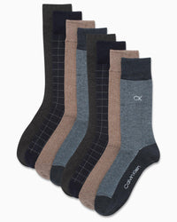 Calvin Klein Men's Dress Socks - 8 Pack Breathable Cotton Blend Crew Socks - Casual Long Work Sock for Men (Sizes: 7 - 12) - 7DAY'S