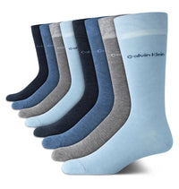 Calvin Klein Men's Dress Socks - 8 Pack Breathable Cotton Blend Crew Socks - Casual Long Work Sock for Men (Sizes: 7 - 12) - 7DAY'S