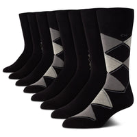 Calvin Klein Men's Dress Socks - 8 Pack Breathable Cotton Blend Crew Socks - Casual Long Work Sock for Men (Sizes: 7 - 12) - 7DAY'S