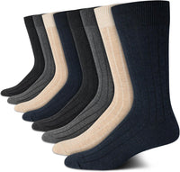 Calvin Klein Men's Dress Socks - 8 Pack Breathable Cotton Blend Crew Socks - Casual Long Work Sock for Men (Sizes: 7 - 12) - 7DAY'S