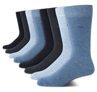 Calvin Klein Men's Dress Socks - 8 Pack Breathable Cotton Blend Crew Socks - Casual Long Work Sock for Men (Sizes: 7 - 12) - 7DAY'S