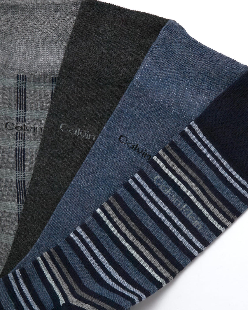Calvin Klein Men's Dress Socks - 8 Pack Breathable Cotton Blend Crew Socks - Casual Long Work Sock for Men (Sizes: 7 - 12) - 7DAY'S