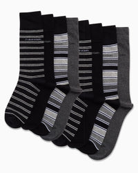 Calvin Klein Men's Dress Socks - 8 Pack Breathable Cotton Blend Crew Socks - Casual Long Work Sock for Men (Sizes: 7 - 12) - 7DAY'S