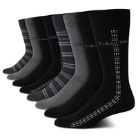 Calvin Klein Men's Dress Socks - 8 Pack Breathable Cotton Blend Crew Socks - Casual Long Work Sock for Men (Sizes: 7 - 12) - 7DAY'S