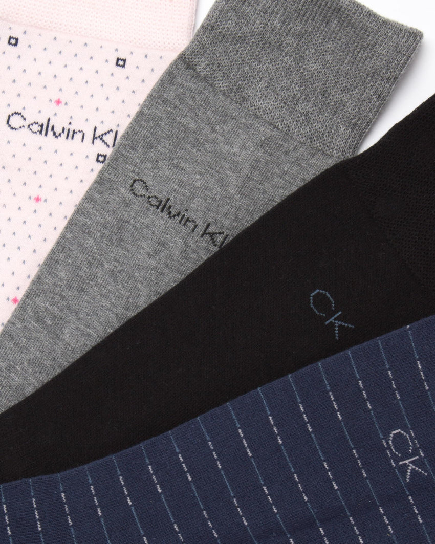 Calvin Klein Men's Dress Socks - 8 Pack Breathable Cotton Blend Crew Socks - Casual Long Work Sock for Men (Sizes: 7 - 12) - 7DAY'S