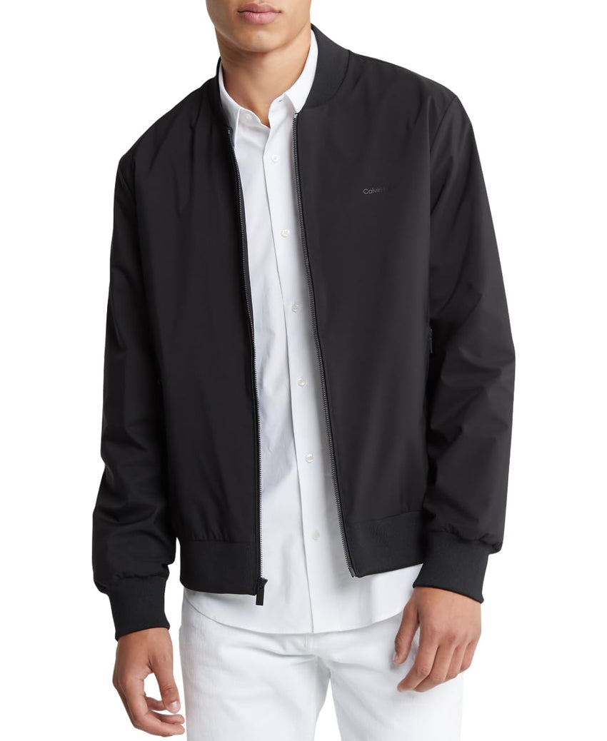 Calvin Klein Men's Matte Logo Zip Bomber Jacket - 7DAY'S