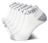 Calvin Klein Mens Quarter Socks - 6 Pack Breathable Cushion Athletic Ankle Socks for Men for Running and Workout (7 - 12) - 7DAY'S
