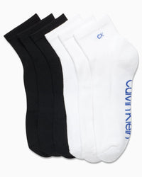 Calvin Klein Mens Quarter Socks - 6 Pack Breathable Cushion Athletic Ankle Socks for Men for Running and Workout (7 - 12) - 7DAY'S