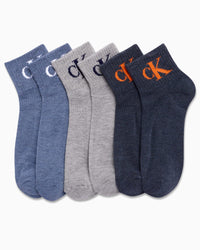 Calvin Klein Mens Quarter Socks - 6 Pack Breathable Cushion Athletic Ankle Socks for Men for Running and Workout (7 - 12) - 7DAY'S