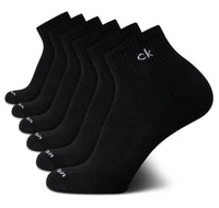 Calvin Klein Mens Quarter Socks - 6 Pack Breathable Cushion Athletic Ankle Socks for Men for Running and Workout (7 - 12) - 7DAY'S