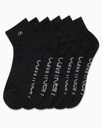 Calvin Klein Mens Quarter Socks - 6 Pack Breathable Cushion Athletic Ankle Socks for Men for Running and Workout (7 - 12) - 7DAY'S