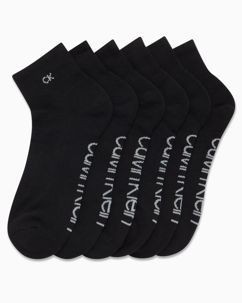 Calvin Klein Mens Quarter Socks - 6 Pack Breathable Cushion Athletic Ankle Socks for Men for Running and Workout (7 - 12) - 7DAY'S