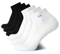 Calvin Klein Mens Quarter Socks - 6 Pack Breathable Cushion Athletic Ankle Socks for Men for Running and Workout (7 - 12) - 7DAY'S